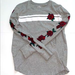Hollister Gray Long Sleeve Tee
